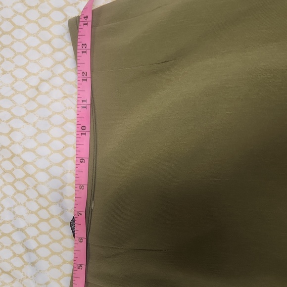 Vintage Kasper Olive Green Skirt Suit Set, Size 6 - Picture 9 of 12